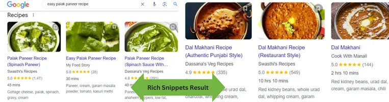 rich snippets example